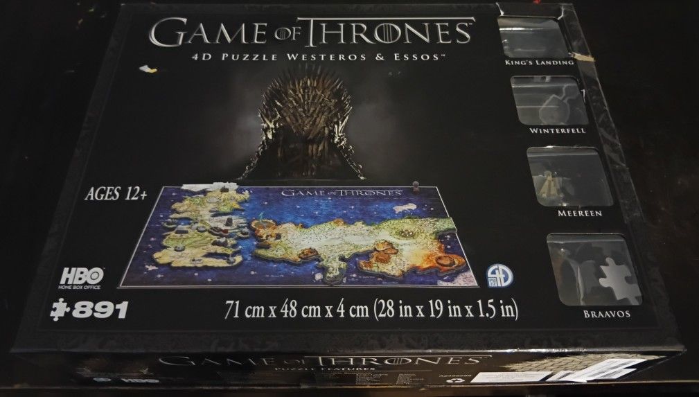 Game Of Thrones 4D Puzzle  Westeros, Essos, Hbo, puzzle, collectible, fantasy, map, board game, fan merch, cityscape puzzl