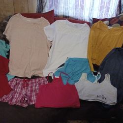 Ladies Med. and large Blouses And Shorts $5 Each