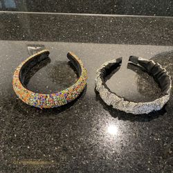 2 Women Sponge Padded Full Rhinestone Wide Headband Hair Band Wedding Headpiece