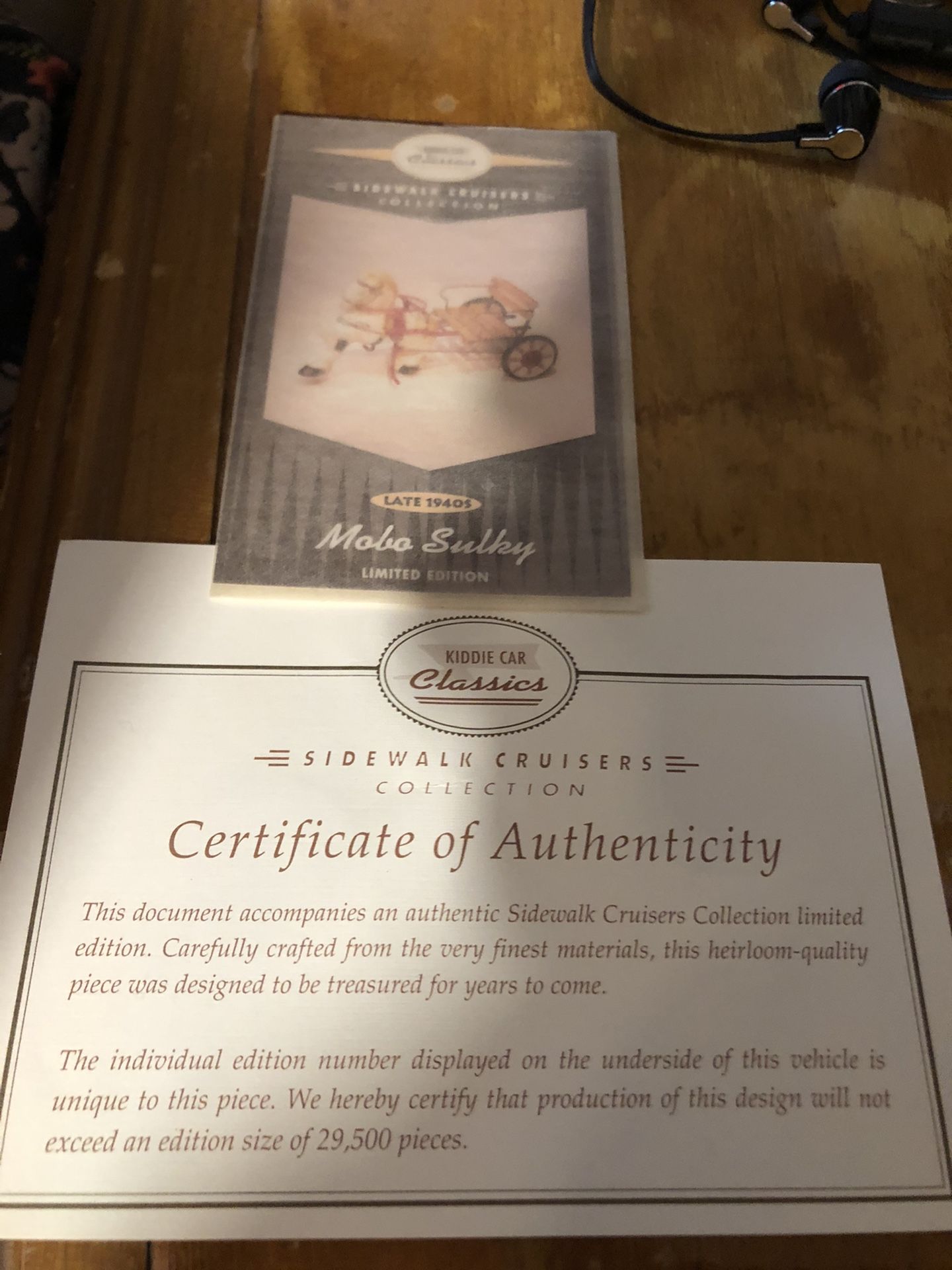 Hallmark Kiddie Car Classics Late 1940s Mobo Sulky Limited Edition 1996