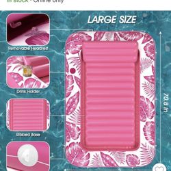 Jasonwell 4-in-1 Inflatable Tanning Lounger - Sun Tan Tub & Pool Raft, Water-Filled Mat/Pad  with cup holder  for Adults & Kids 3 ages and up   (Large