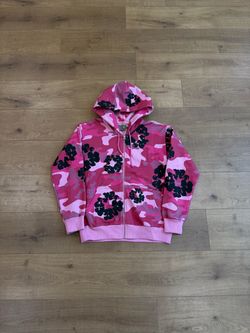 Denim Tears Pink Camo Zip-Up Hoodie