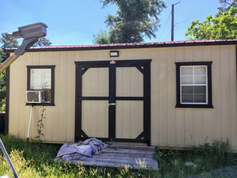 10x20 Shed with insulation and electricity full of estate sale finds MUST GO