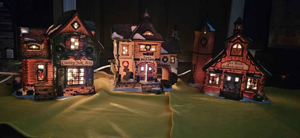Christmas Village Lighted Houses