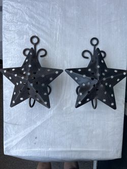 Metal Star Wall Sconce Candle Holder