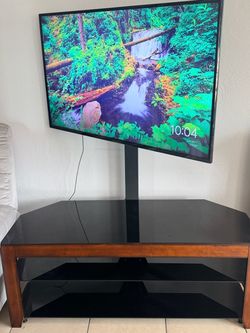 Large Flat Screen TV with Floor Stand