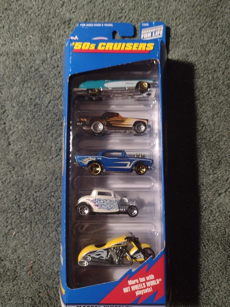 Hot Wheels 50's Cruisers 5 Diecast Gift Pack. Cash Porch Pickup Redmond