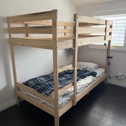 IKEA Mydal Bunk Bed, Twin, Pine