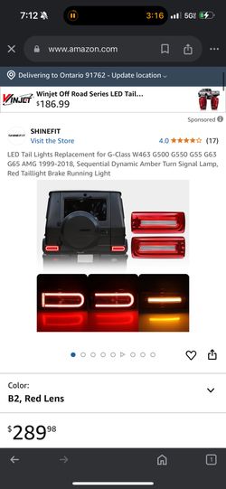 G-class W463 G500 G550 G55 G65AMG 1(contact info removed) Tail Light 
