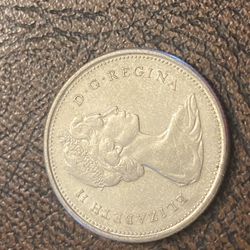 Coin Of Canada 25 cents 1968