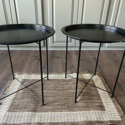 New Round Black Metal Table Set 