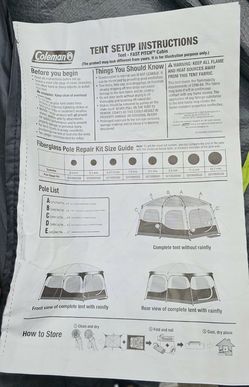 Coleman 6 person Fast Pitch Tent