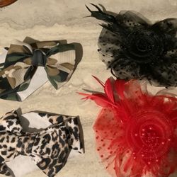 Girl Jumbo Hair Bows and Headbands. $10 For A Set Of 4