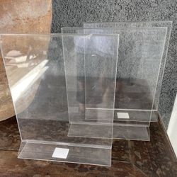 3 Plexiglass Sign Frames