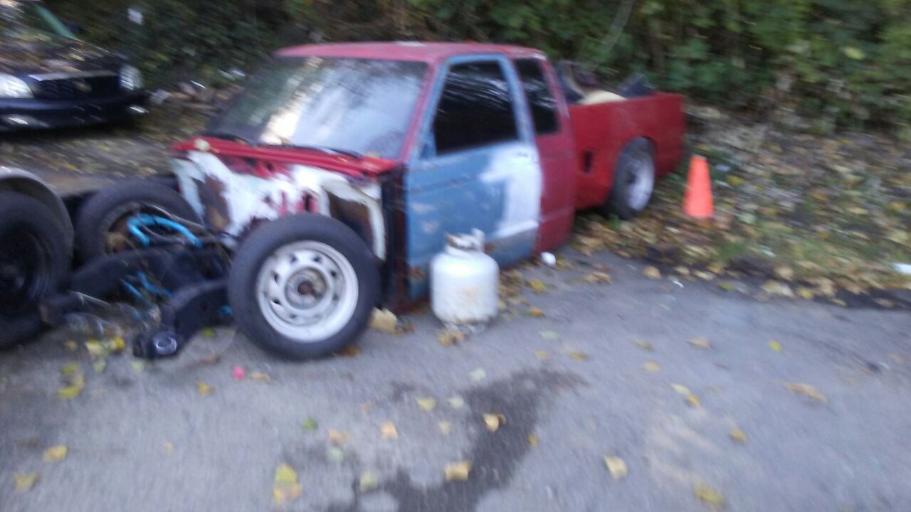 88 S10 airbag in 4 Link and 3 inch body dropped