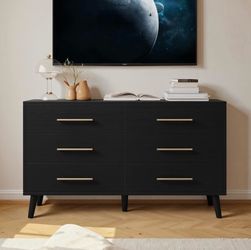 Black 6 Drawer Dresser