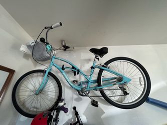 Teal Cruiser Bike with Front Basket make an offer