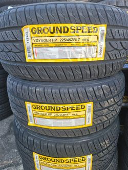 225-45-17 !!! GROUNDSPEED A/S !!! $300 LAS 4 LLANTAS MONTADAS Y BALANCEO INCLUIDO 👌