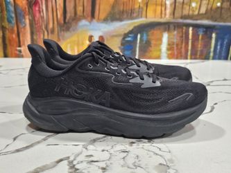 Hoka One Clifton 10 Triple Black Size 13D Men's Running Shoes 