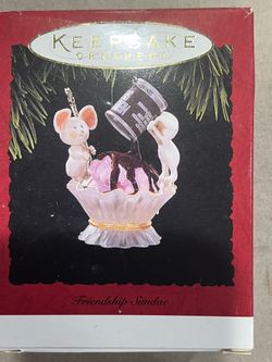 1994 Hallmark Keepsake Christmas Ornament Friendship Sundae Handcrafted Hershey