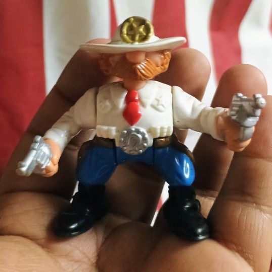 Vintage 1996 Fisher Price Cowboy Sheriff Toy Figure Great Adventures Wild Western Town