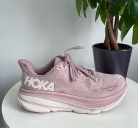Women Size 9 Hoka One One Clifton 9 Mauve Pale Peach Running Shoes