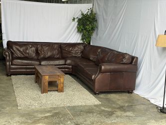 Bernhardt leather sectional