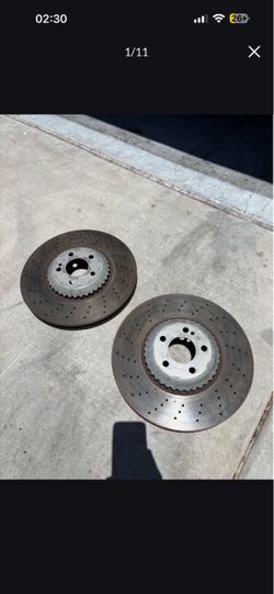 Set Front Left Right Disc Brake Rotor OEM (2016) Mercedes S550 W222