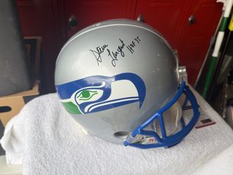 Steve Largent autographed full-size Seattle Seahawks helmet Steve Largent autographed full-size Seattle Seahawks helmet