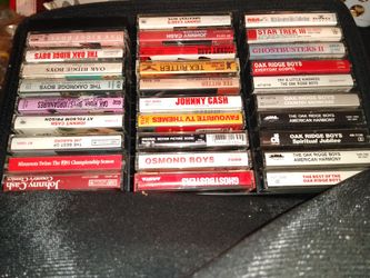 Johnny cash cassette tapes, and a few other