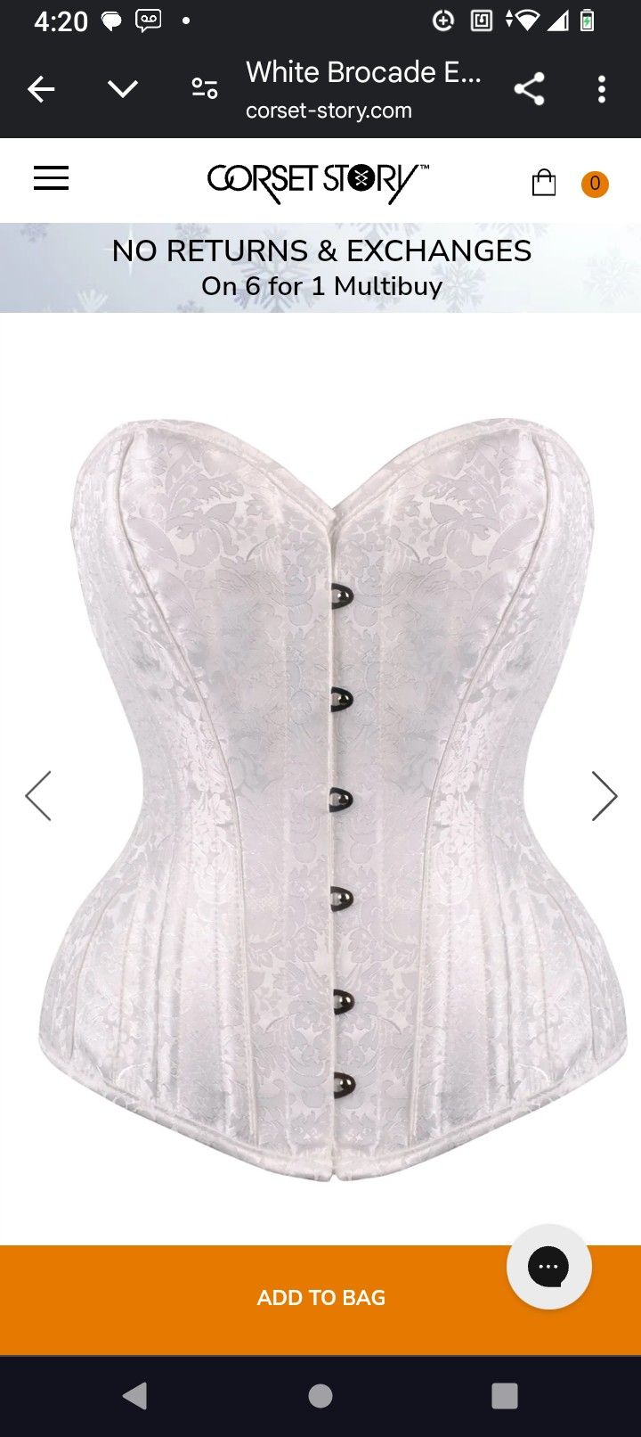 White Brocade Corset