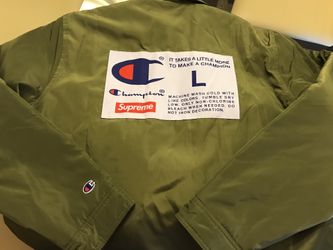 Supreme F/w ‘18 Champion Label Coaches Jacket Green Large