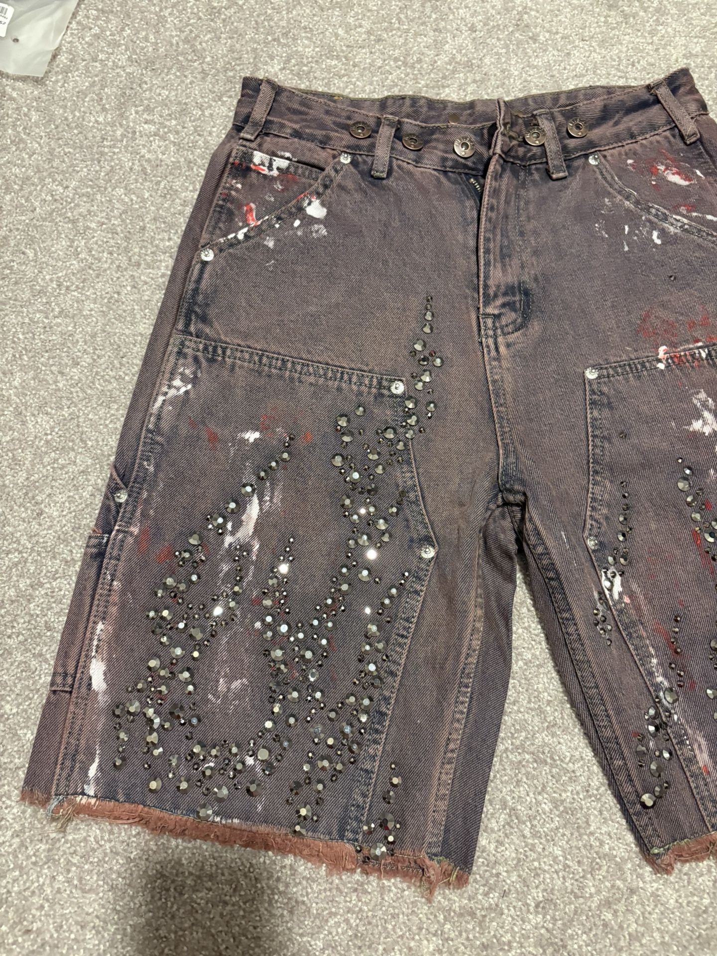 HELLSTAR BEDAZZLED SHORTS 28