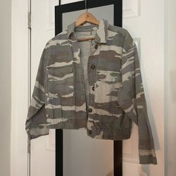 American Biza Pink Jean & Nordstrom Camouflage Jacket