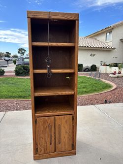 Oka wooden shelf / bookcase with lights: 72”tall*32”wide*16.5”deep