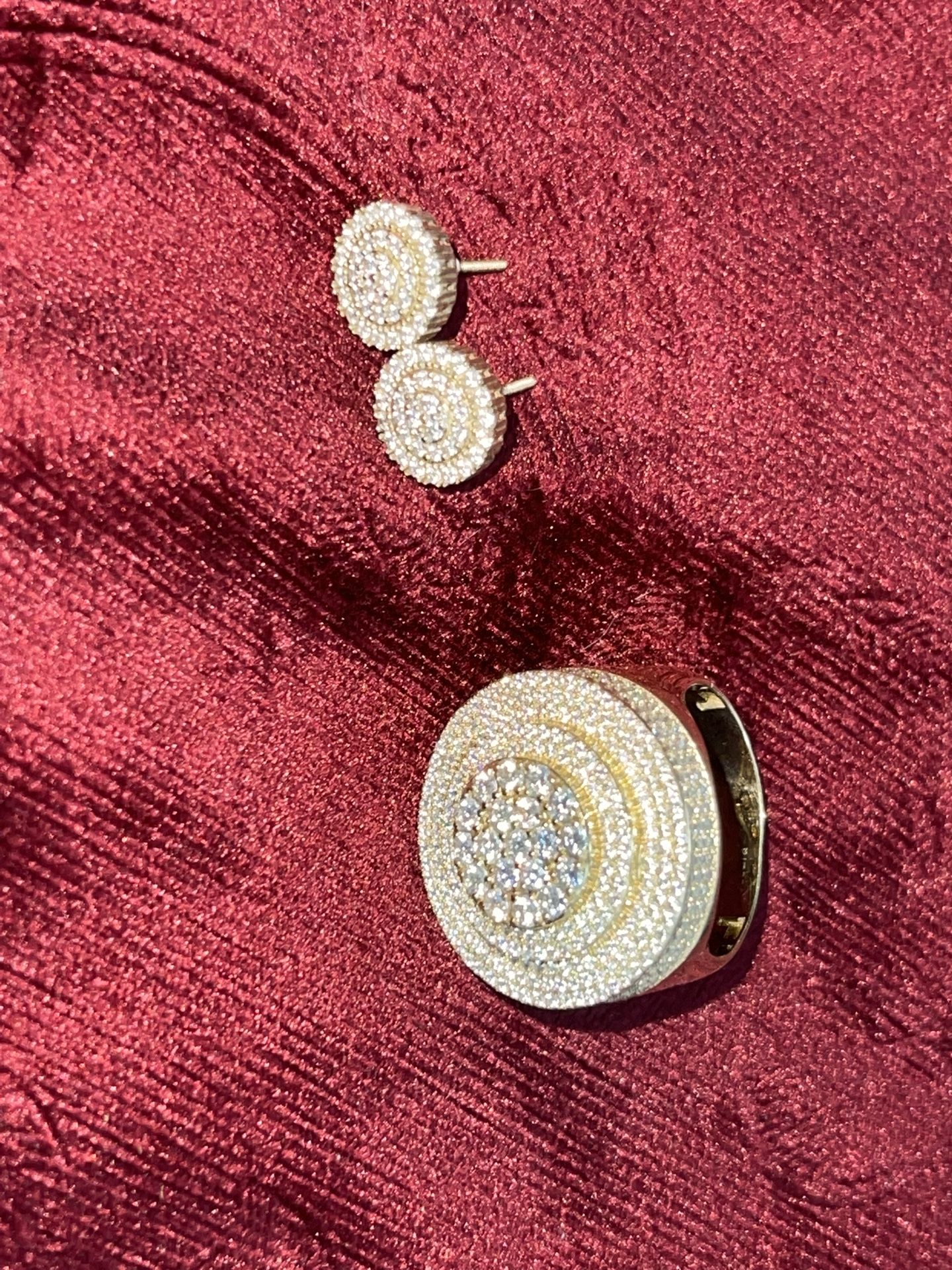 Ring 14kGold & Earing 14kGold For Mens