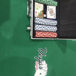 Poker Chips And Roll Out Poker Table Top