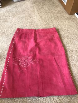BCBG maxazria suede skirt sz 0