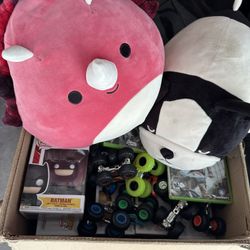Funko Pops, Monster Trucks, & Stuffed Animals For Sale!