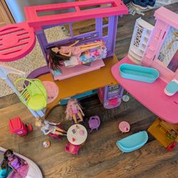 Barbie Lot Dream Vacation House Clothes Boat Accessories 