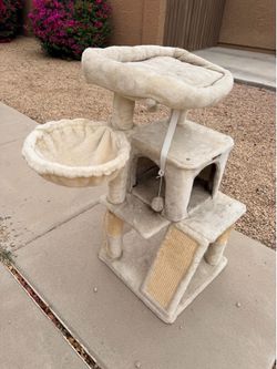 Feandrea 40” Beige Cat Tree Condo
