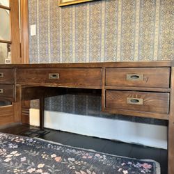 Crate & Barrel Morris 60” Chocolate Brown Desk  - $775