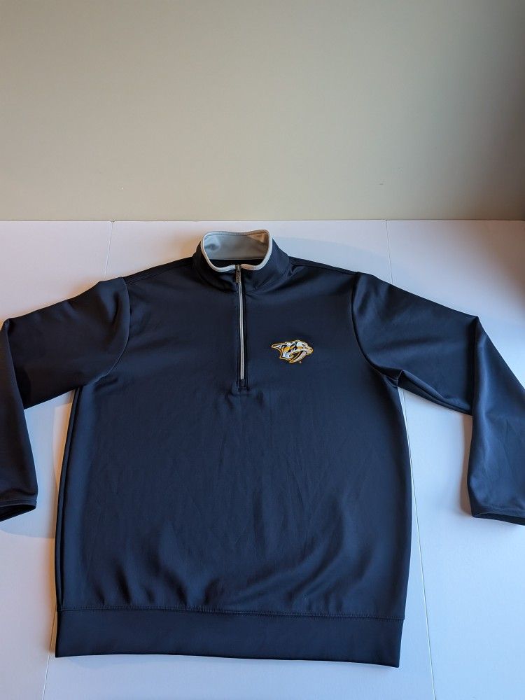 Nashville Predators Antigua Quarter-Zip Pullover – XL – Excellent Condition