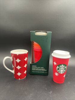 Red Starbucks, Tumblr d Pcs Lot W/o Lid