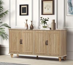 59” wood buffet cabinet with storage brand new