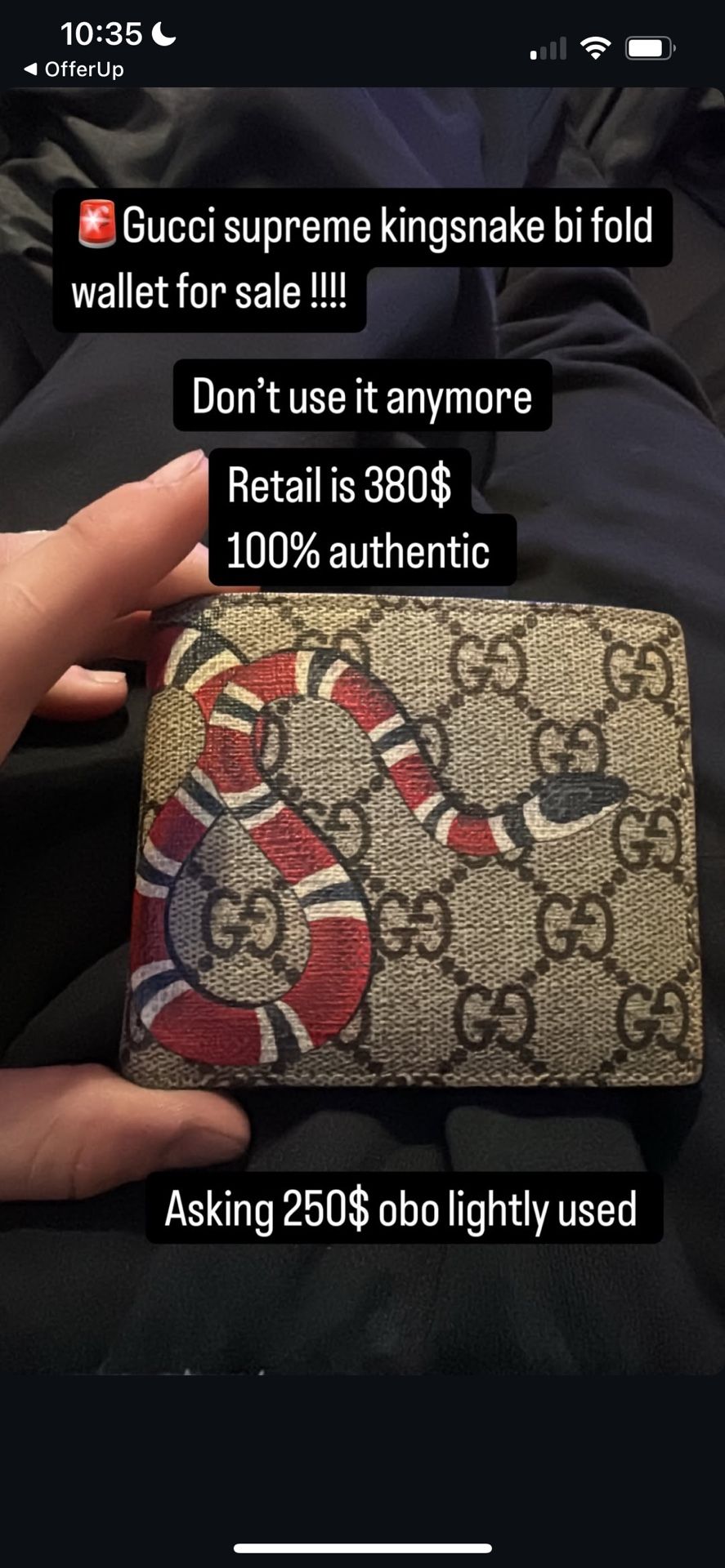 Men’s Gucci Wallet Authentic No Receipt 