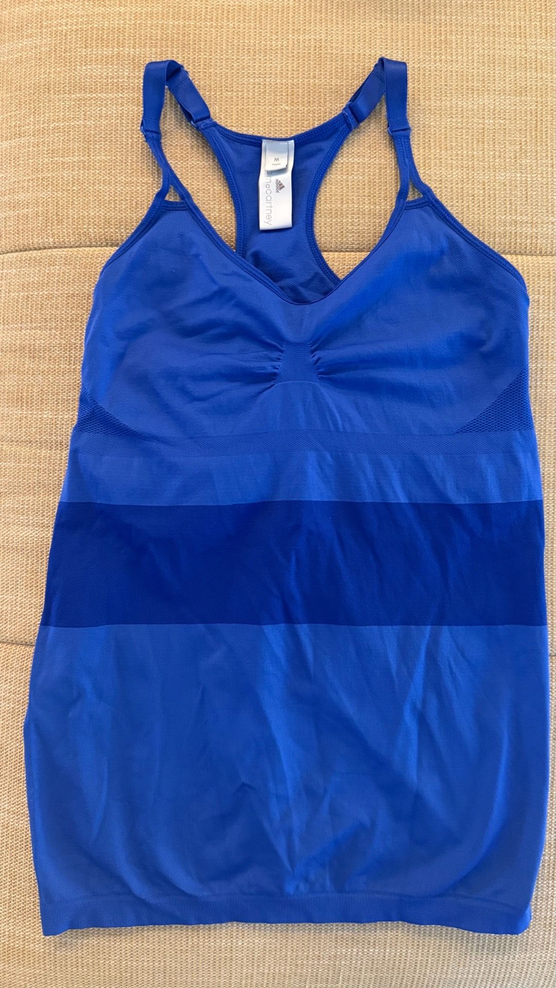 Adidas by Stella McCartney Blue Racerback Built In Bra Tank Top Women’s Size M