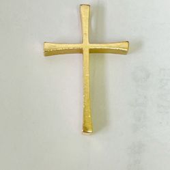 SIGNED RARE RETIRED JAMES AVERY 14K GOLD CROSS CHARM PENDANT tuvi