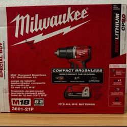 Milwaukee M18 Brushless Drill Kit – NEW