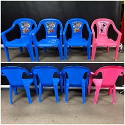 Toddler Stacking Outdoor Deck Chair. 3 Paw Patrol Kid’s Chair. 1 Minnie Mouse Child’s Chair $5ea